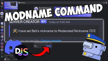 How to set a MODERATE NAME COMMAND on your discord bot! || Discord.js V14