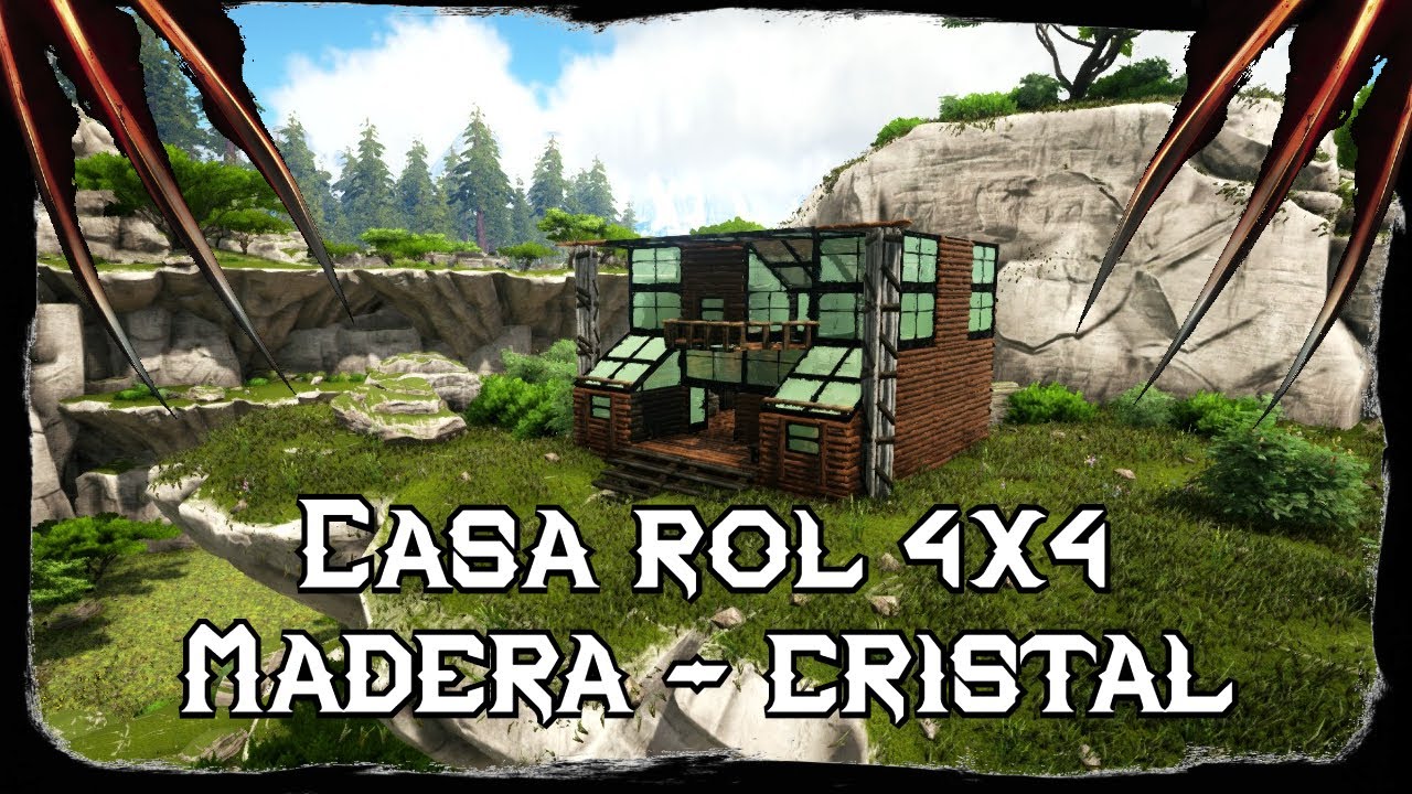 Casa 4x4 Cristal - Madera ?️? [ARK Construcciones y Builds] - YouTube