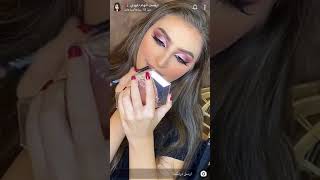 تتوريال ميكب لوك ثقيل وردي مع قلتر الآرتست الهام المهدي makeup tutorial