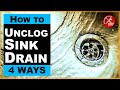 How to Unclog or Unblock a Kitchen Sink Drain (4 WAYS)