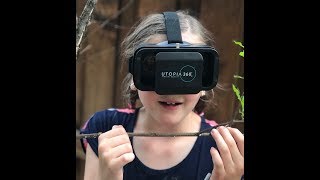 Oct17 VR 3D Glasses 1st Generation Virtual Reality Headset Head Mount For Google Cardboard 4.7 to 6.0 inch screen Smartphones iPhone 7 Samsung IOS HTC (Perfect for 3D Movie Video Game) Toy Review! Utopia 360 Virtual Reality headset & Flashcards for kids