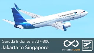 Jakarta to Singapore TIMELAPSE | Garuda Indonesia Boeing 737-800 | Infinite Flight