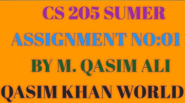 CS205 Assignment no 1 summer 2024 By M. Qasim Ali