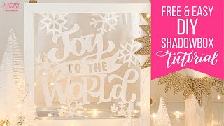 Easy DIY Holiday Shadowbox Tutorial (with free template!) - Amanda Arneill | Hand Lettering