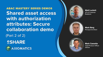 Shared Asset Authorization: Secure Collaboration Demo w/ eShare (2/2)