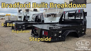 Bradford Built Steel Skirted Truck Bed Comparison: 4-Box vs Regulator vs Step Side