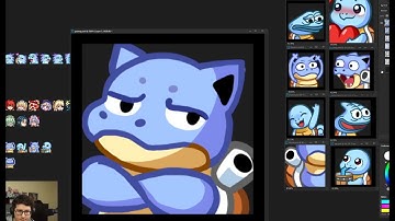Making Twitch Emotes for Streamer Blaustoise Part 2