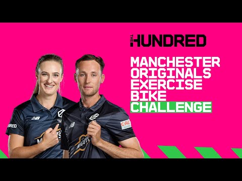 Manchester originals squad take on the exercise bike! | the hundred 2022