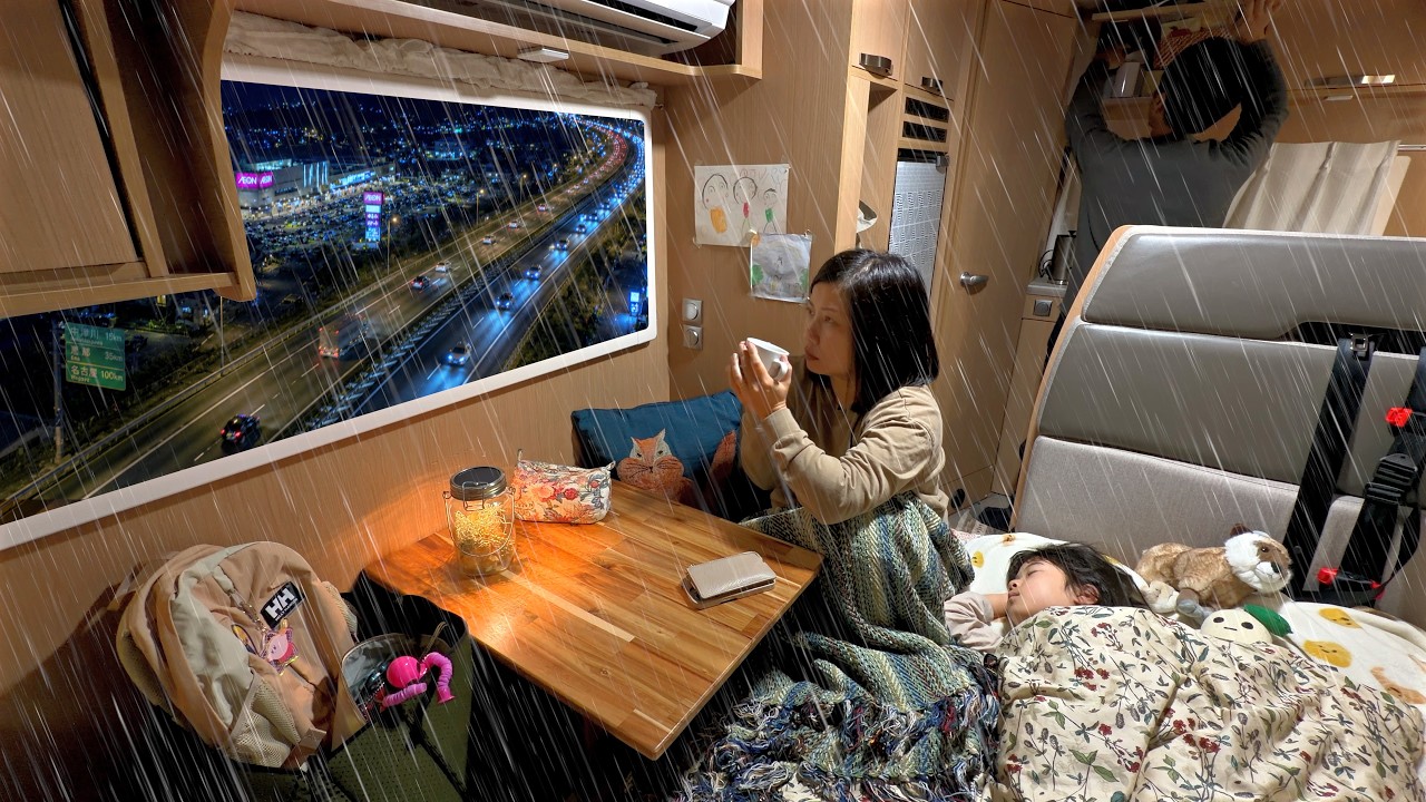 熊本→広島→長野1000km12時間｜深夜の高速爆走！遊べるSA車中泊｜キャンピングカー旅