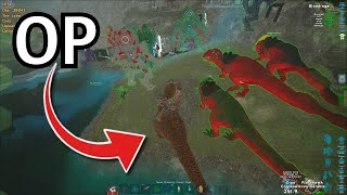 FIRST MEGA TRIBE FIGHT WITH CARCHAR ! Ark Official PvP