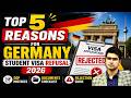 Top 5 Reasons for Germany Student Visa Refusal 2026 | SOP Documents &amp; Rejection Guide | Study Abroad