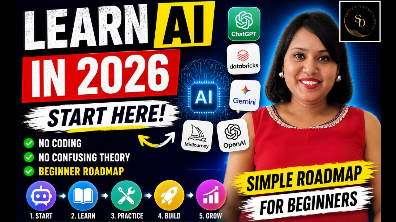 How to Learn AI in 2026 | Beginner Roadmap| No Coding Needed | Start ...