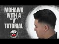 Mohawk with a v haircut tutorial  cherry the barber