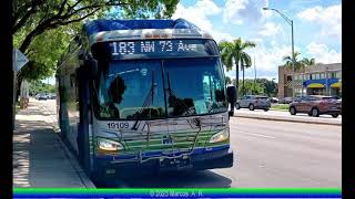 Bus ride on board Miami Dade Transit bus 19109 .  2018 NewFlyer XN40 Xcelsior.