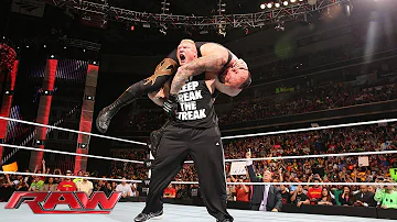 Brock Lesnar F-5s The Undertaker: Raw, March 31, 2014