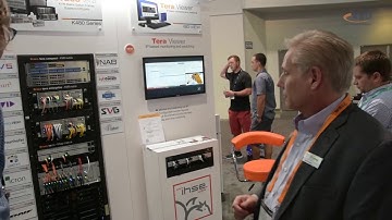 Live Draco Terra KVM Matrix Setup at the IHSE USA booth in the Vegas NABShow 2017