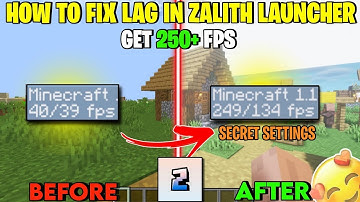 🤯 How To Get 250+ FPS in Zalith Launcher | Fix Lag & Boost Fps in Zalithlauncher (Secret Settings) 🤫