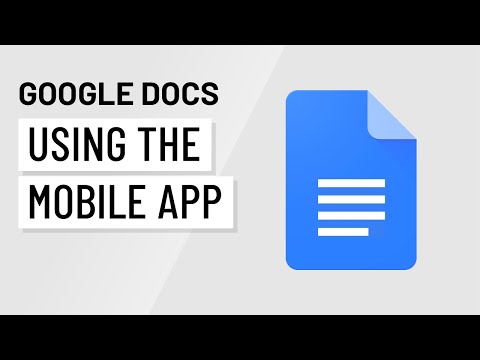 Using Google Docs on a Mobile Device 109 Using Google Docs on a Mobile Device