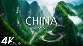 FLYING OVER CHINA (4K Video UHD) - Relaxing Music With Beautiful Nature Scenery For Stress Relief