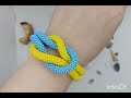 Жовто-блакитний браслет з бісеру/ Yellow and blue beaded bracelet