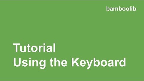 Using the keyboard in bamboolib