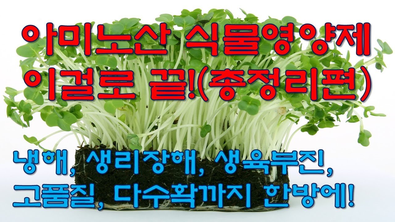 아미노산 식물영양제 총정리편- 흩어져 있던 아미노산 액비에 대한 기술적인 내용들을 1시간짜리 영상으로 모았습니다. 여유있게 반복해서 보세요..