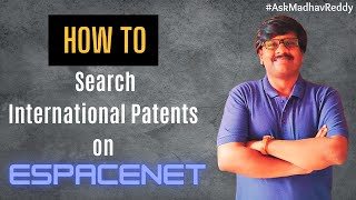 How to Search Patents on ESPACENET?  | 2021 | CLASSIFICATION SEARCH |