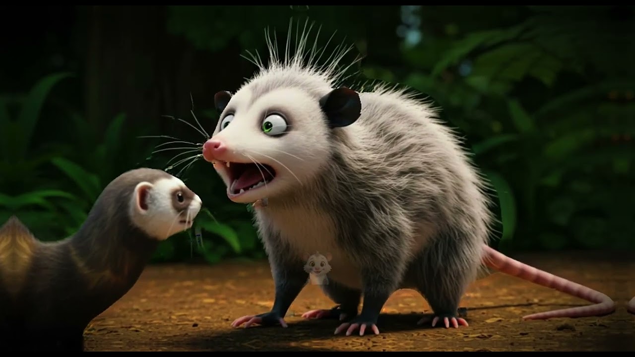 🌿🦝 Gambá Manis Menolong 🐰 Kelinci Kecil yang Terluka 💔🍃