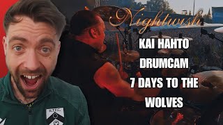 "UK Drummer REACTS to NIGHTWISH Kai Hahto Drumcam' 7 Days To The Wolves' REACTION"