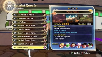 How to get Ultimate finish in all Parallel Quests | DBXV 2
