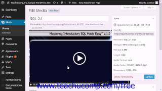WordPress 4.0 Training Tutorial Editing Video Information in the Media Library