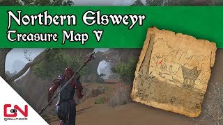 ESO: Northern Elsweyr Treasure Map 5 - Hidden Treasure Chest Location