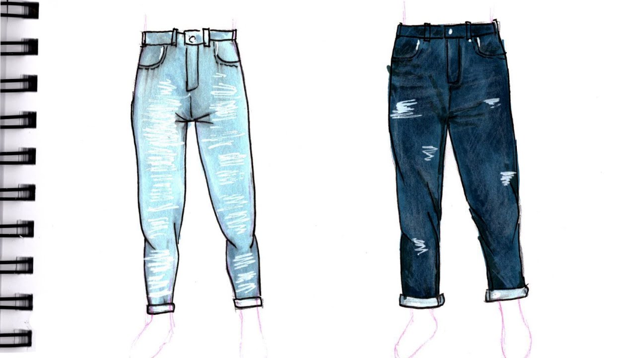 How To Draw A Pair Of Jeans » Marchbob