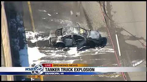 I-94 shut down in Dearborn as tanker truck fire continues