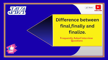 Difference between final keyword, finally block and finalize() in java. #interview #tutorial 
