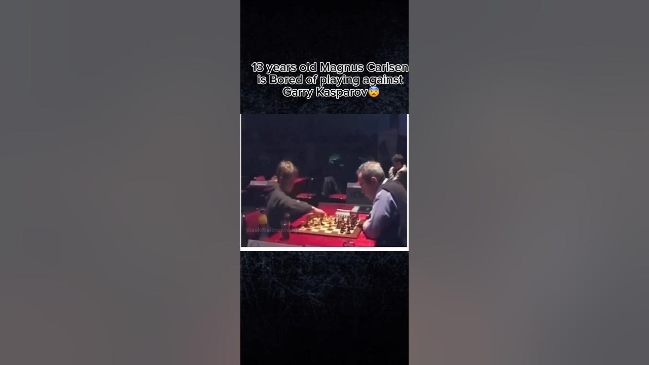 Old video of 13-year-old Magnus Carlsen's 'bored' reaction against World  Champion Garry Kasparov goes viral