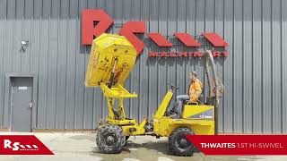 THWAITES 1.5T HI-SWIVEL - 1.5T HIGH TIP SWIVEL DUMPER - RS MACHINERY HIRE AND SALES