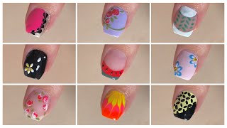 Top 10 Easy nail art designs with household items || Simple nail art designs for short nails