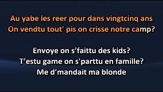 Québec Redneck Bluegrass Project - Me d'mandait ma blonde - Karaoke / Lyrics