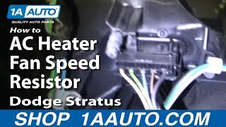 How to Replace Blower Motor Resistor 01-04 Dodge Stratus