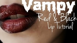 Celebrity Vampy Red & Black Ombre Lip mini-Tutorial! Profile