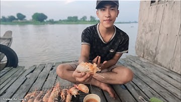 Hai Anh Em Câu Trúng Ổ Tôm Càng Và Nướng Mọi Ngay Trên Bè Cá Miền Tây | TAG#37