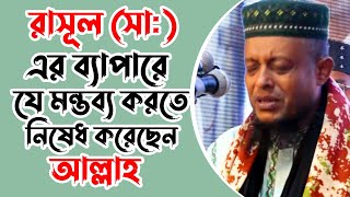 রাসূল (সা:) এর ব্যাপারে যে মন্তব্য করতে নিষেধ করেছেন আল্লাহ । ওয়ালী উল্লাহ আশেকী । waz bangla