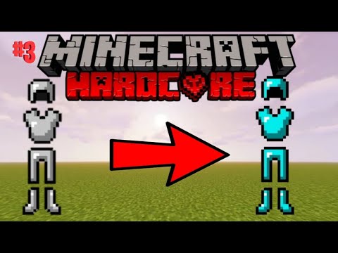 Minecraft hardcore ep 3 |I upgrade to iron armour to diamond armour 🏆 ...