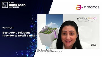 Amdocs Studios Wins Global BankTech Award for Best AI/ML Solution to Retail Banks