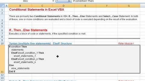 If..Then..Else Multiple Line Statements in Excel VBA, Nesting, ElseIf vs Multiple If..Then Blocks