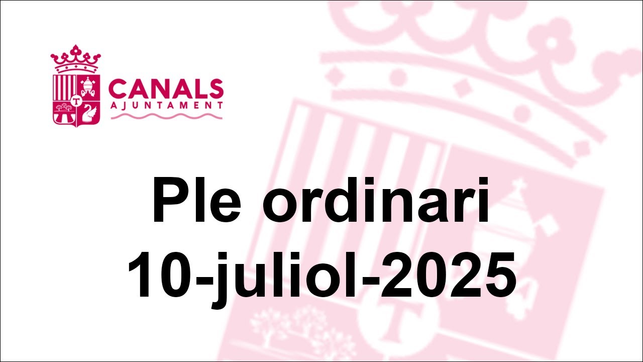 Ple Ordinari del 10 de juliol de 2025