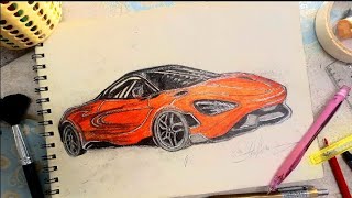 Drawing Mcleran 720s  | Speed Drawing • Car Sketch Series