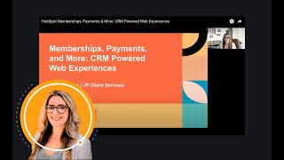 HubSpot Memberships, Payments & More: CRM Powered Web Experiences