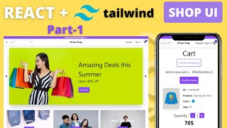 Part #1 | ECommerce App Design | Source Code | Web Shopping Cart | React Tailwindcss Material ui